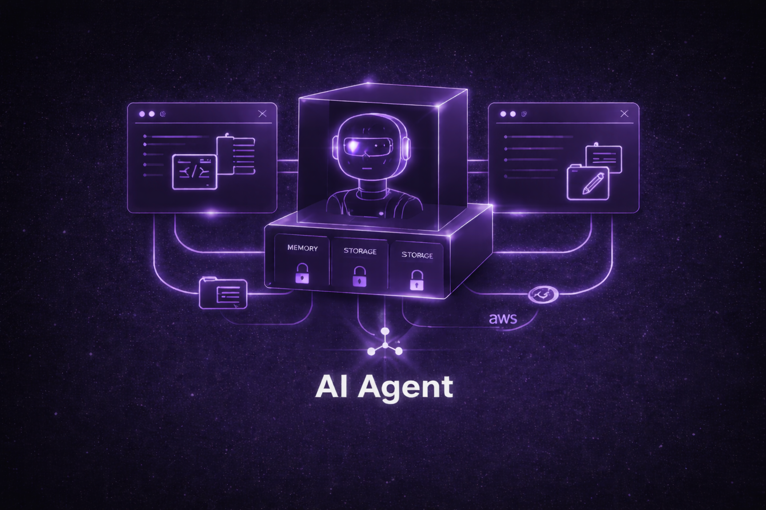 AI Agents - Deploy Intelligent Agents That Analyse Decide and Act with System Prompts, Knowledge Base, Reusable Skills, and Built-in Memory for DevOps and Incident Management AI agents interface showing intelligent agent deployment with system prompts, knowledge base of runbooks, API specs and incident logs, reusable skills for querying APIs, running scripts and updating records, built-in short term and long term memory, decision logs, and native workflow activity node deployment for DevOps incident management and automation